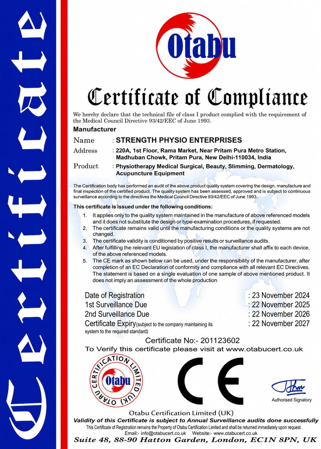 CE compliance certification
